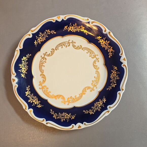 Lichte GDR Echt Kobalt Fine China Salad Plate - Picture 2 of 8